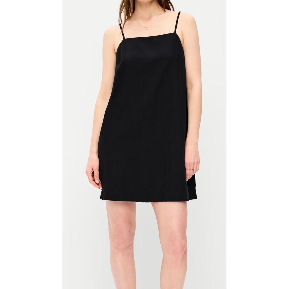Old Navy Black Mini Slip Dress